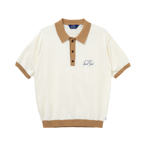 SG S/S Knit Polo Shirts(Ivory)