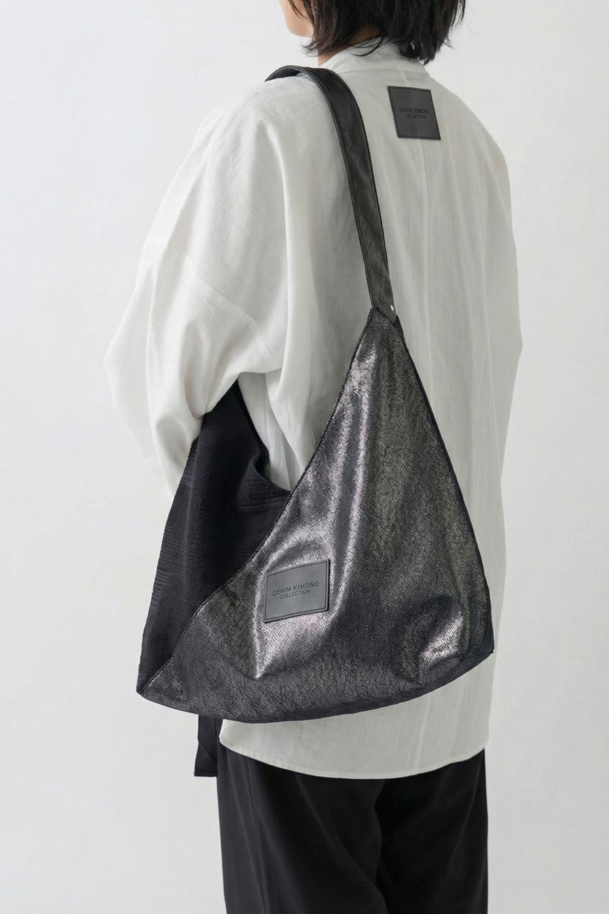 【受注生産】銀糸デニム×ジャガードデニム「SILVER AZUMA BAG」【岡山デニム】【Made in JAPAN】—AK-25SS-AZBAG