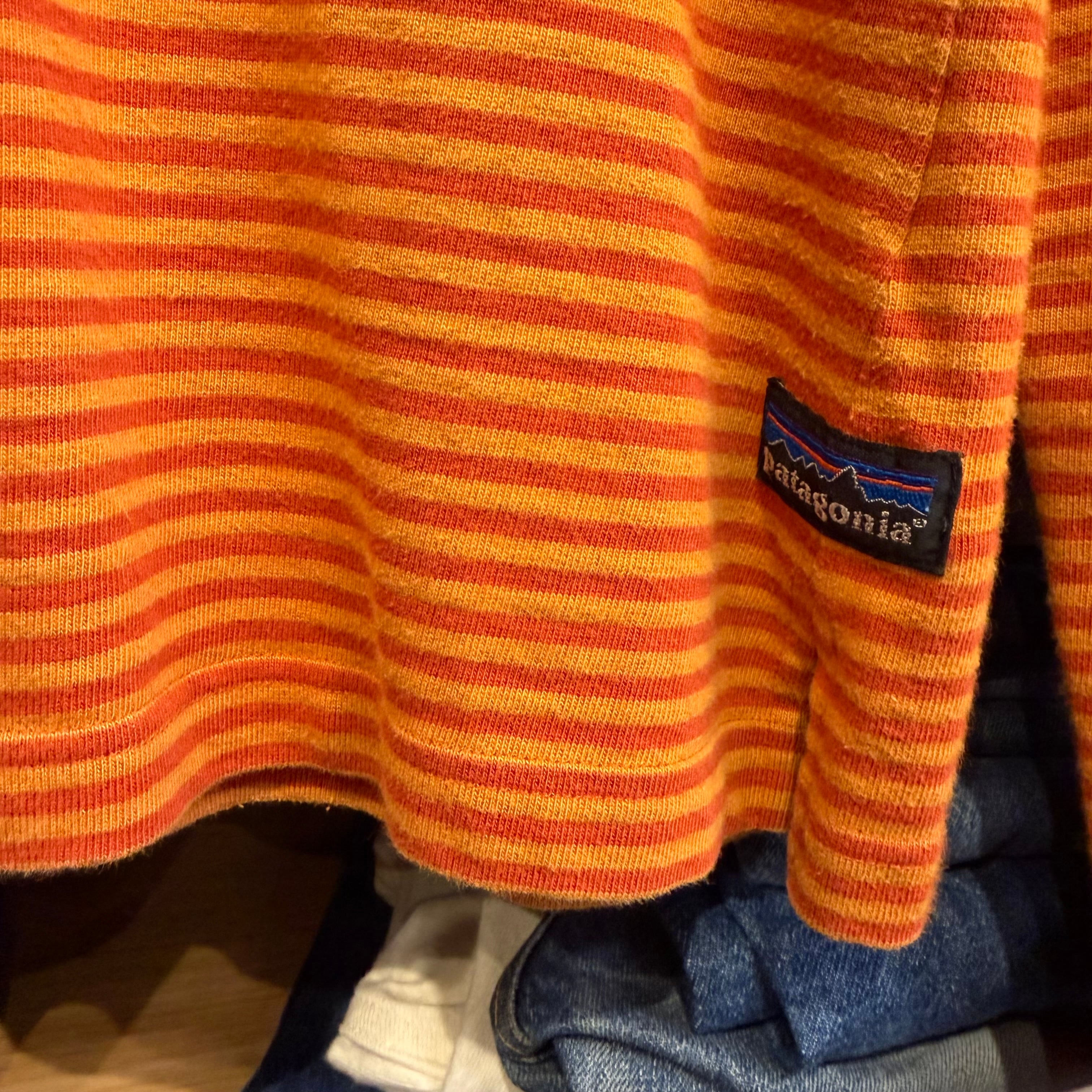 00s patagonia ボーダーラガーシャツ　オーガニックコットン 00s patagonia レディース ラガーシャツ ボーダー オーガニック