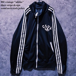 【 doppio】90’s vintage “adidas” three stripe design stand neck track jacket