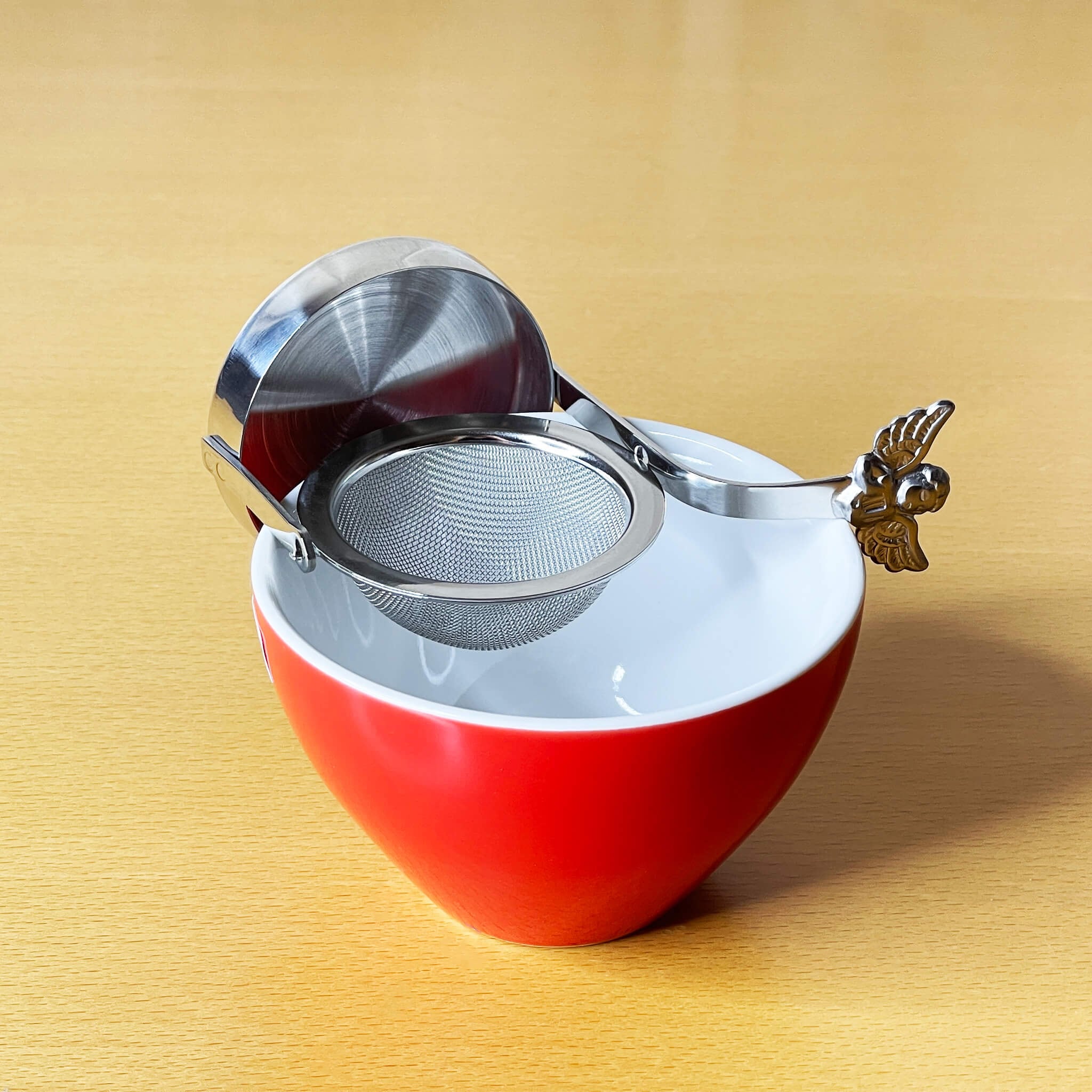 エンゼル回転式ティーストレーナー シルバー 日本製 クラシック