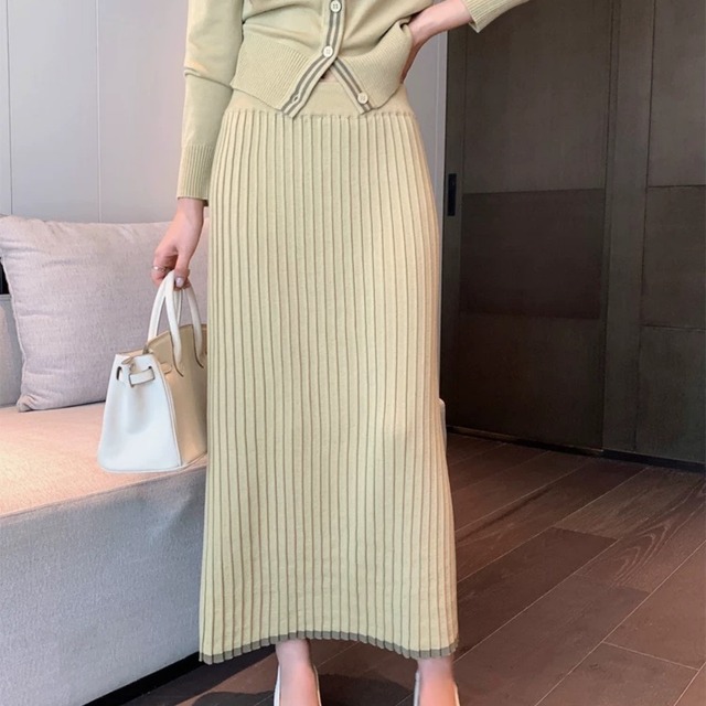 リブラインスカート　W00379