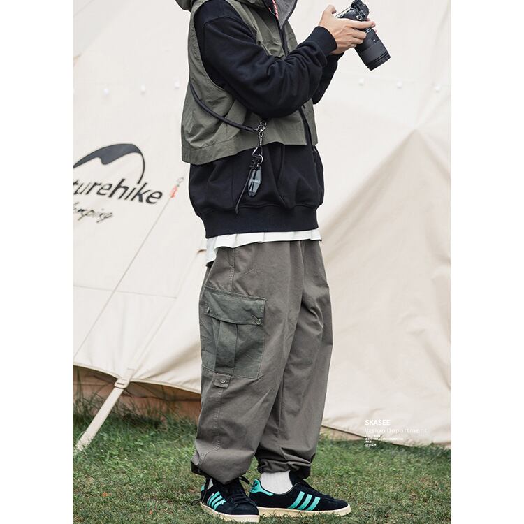 ★RETRO LOOSE WASHED TAPERED PANTS　　24259