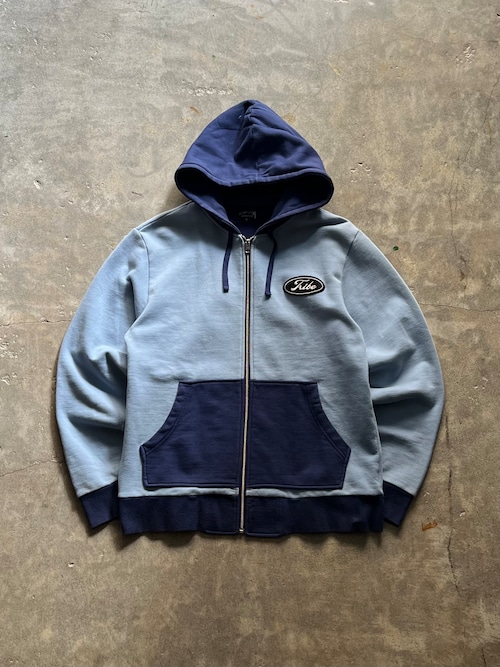 STUSSY ステューシー Tribe ワッペン ジップパーカー L 2トーン