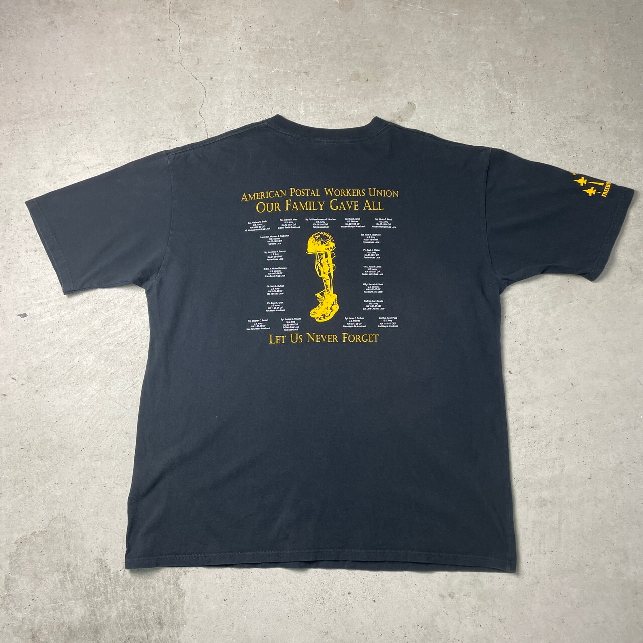 USA製 APWU 労働組合 ロゴ プリントTシャツ メンズ2XL 古着 American 
