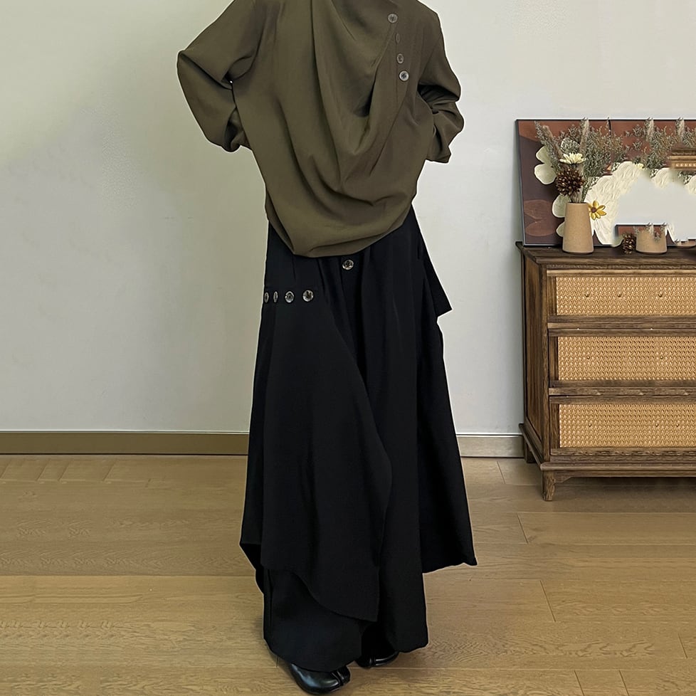 FG721スカート風ワイドレッグキュロットパンツ | citron elegant FG721スカート風ワイドレッグキュロットパンツ | citron elegant