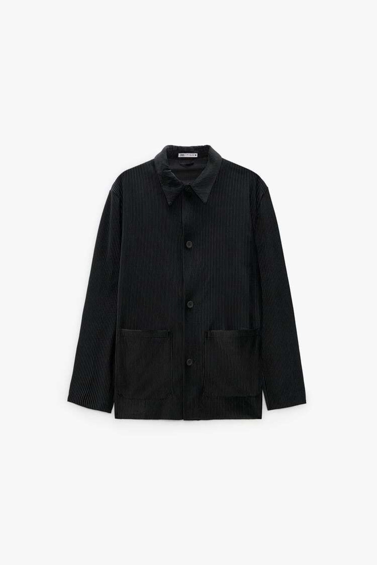 ZARA ザラ プリーツベロア ブレザー シャツ ジャケット オーバーサイズ 