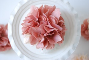 corsage あじさいコサージュ(ブローチ)コーラルピンク