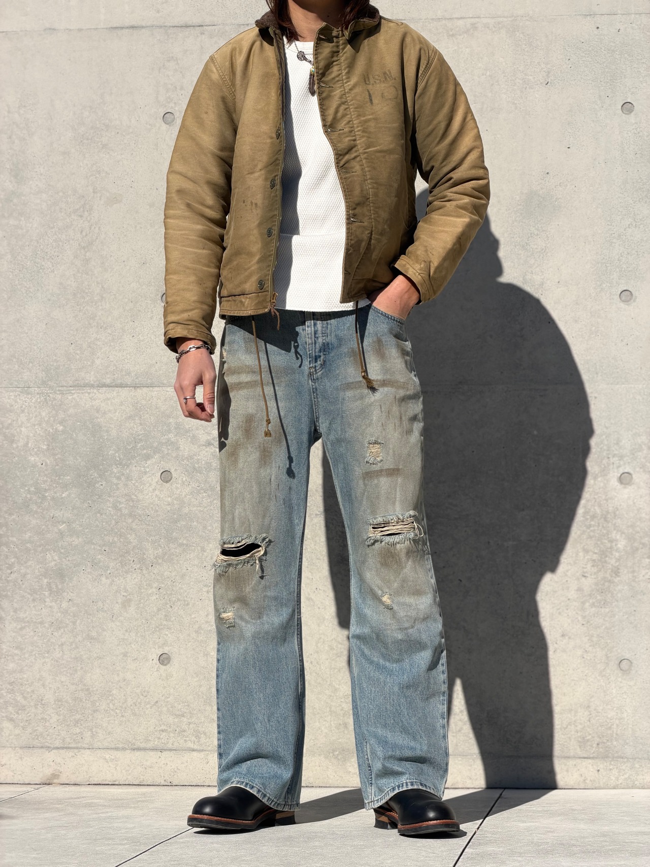 Vintage Grunge Straight Denim