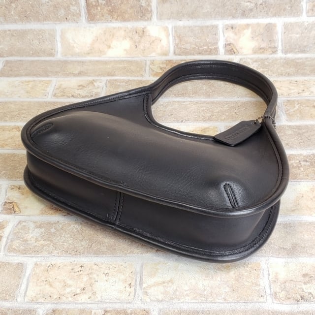 オールドコーチ ☆ エルゴ USA製 レザー ミニ ハンドバッグ ブラック  