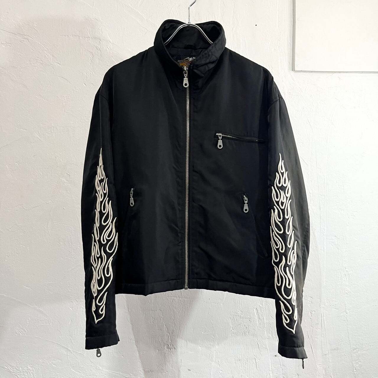 90s HARLEY-DAVIDSON Nylon Blouson "Fire Pattern"