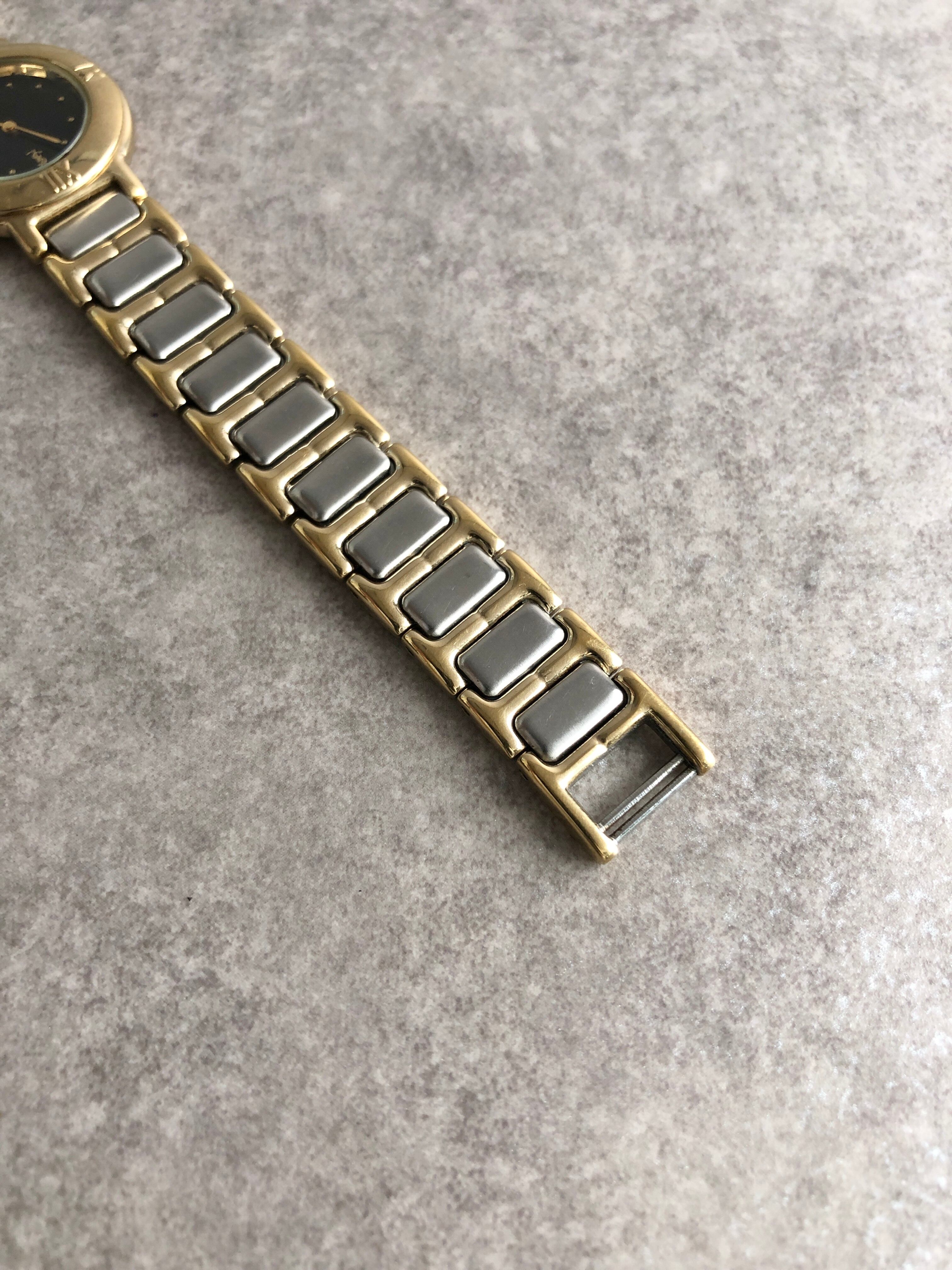 Yves Saint Laurent イヴ・サンローラン 腕時計 シルバー×ゴールド YSL