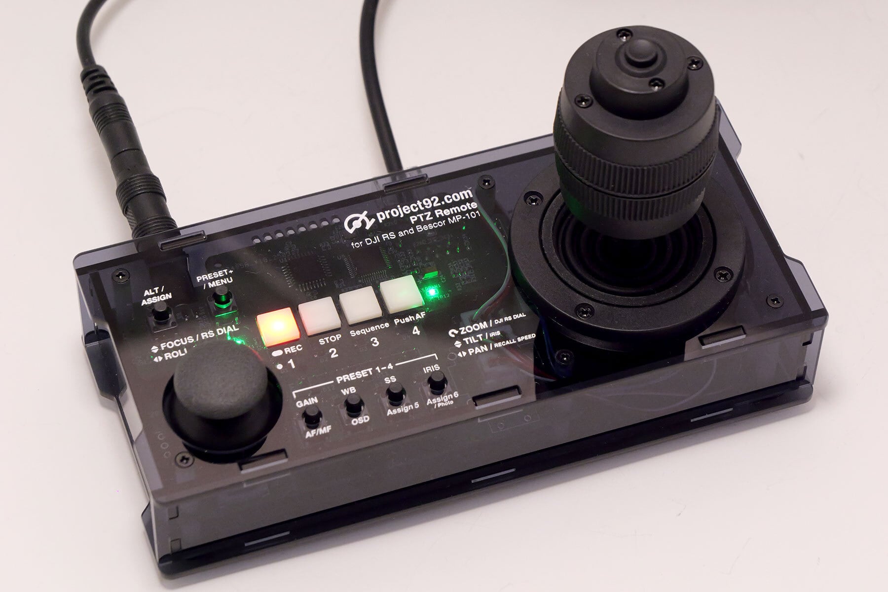 Project92.com PTZ Remote：大型ジョイスティックリモコン（有線LAN版