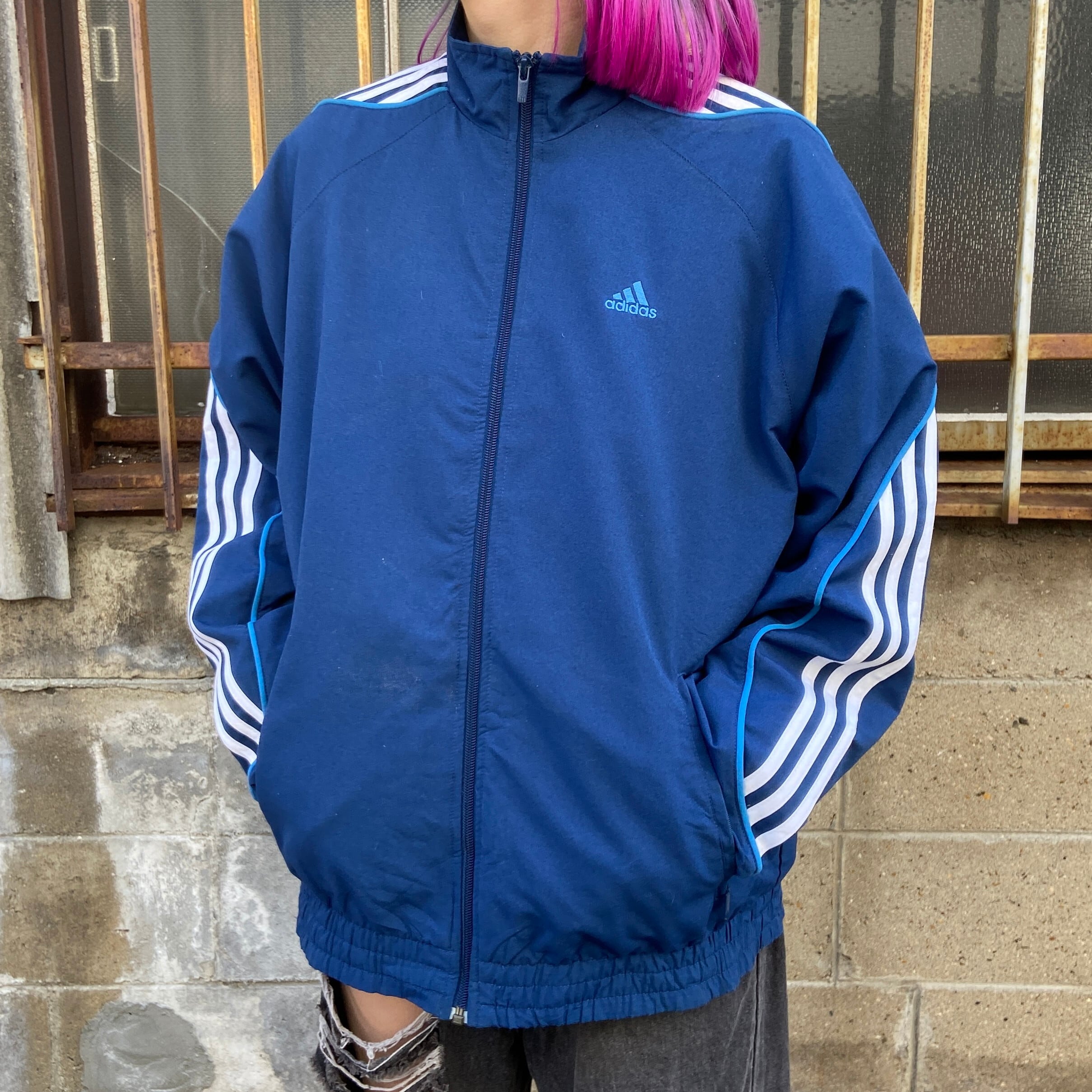 00's adidas トラックジャケット ネイビー