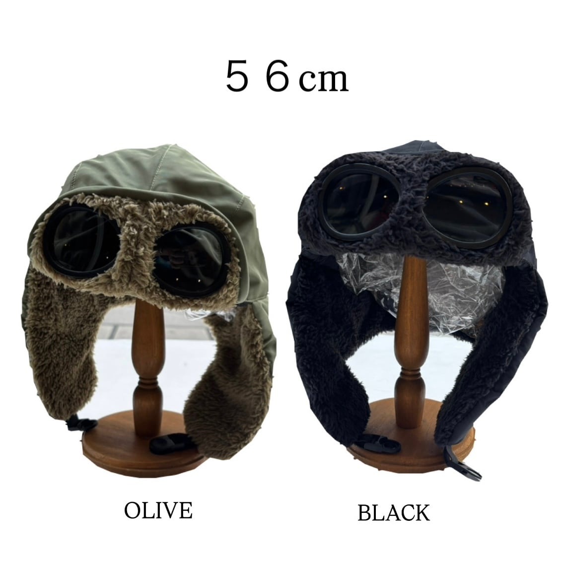 【25AW】THE PARKSHOP(ザ・パークショップ)FLIGHT GOGGLE CAP OLIVE BLACK (56cm )キャップ 帽子