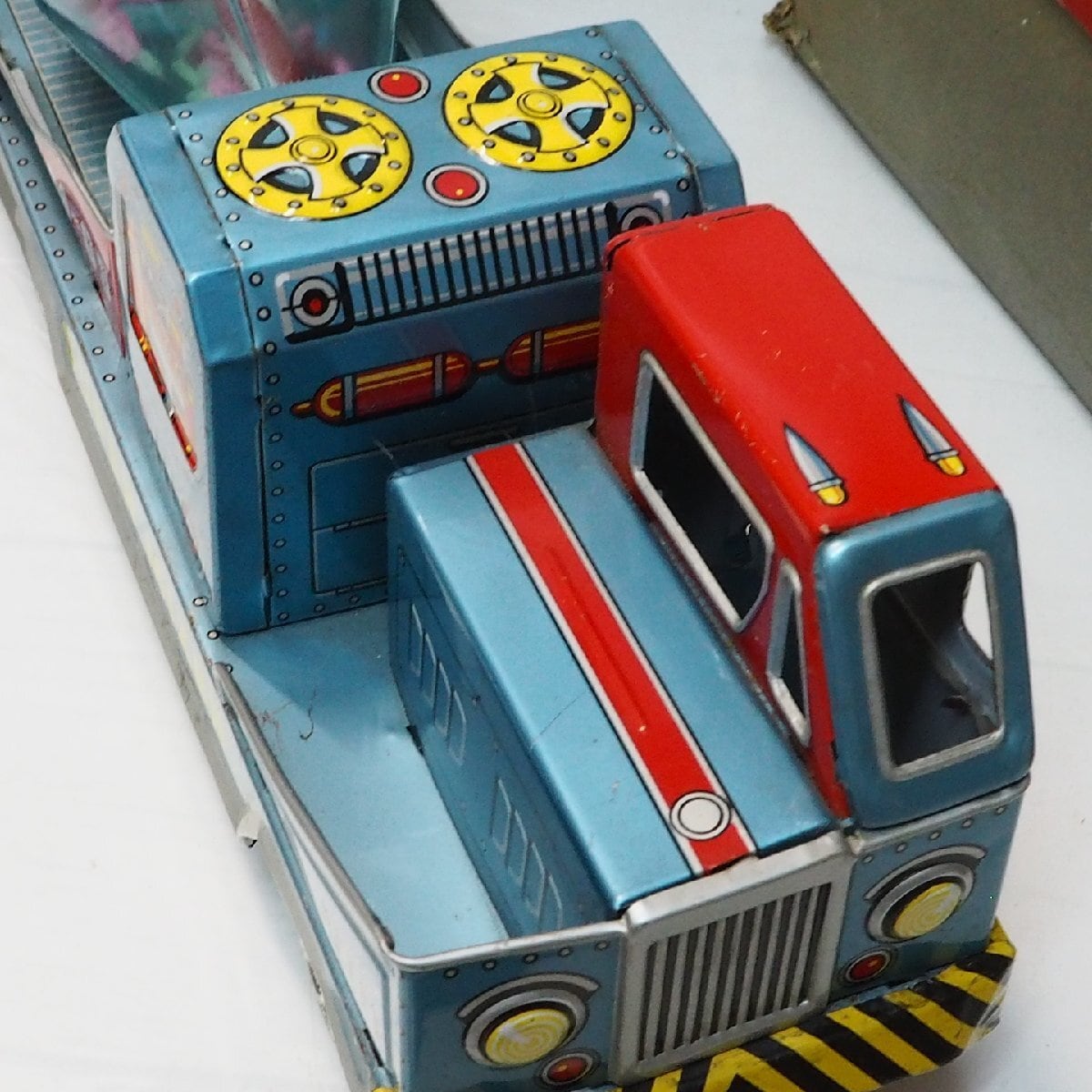 ロスコ【スーパーミキサートラック】当時物ブリキ自動車TIN TOY CAR 箱