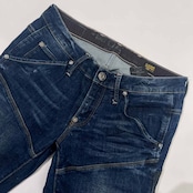 G-STAR RAW 5620 96刺繍 ジースター ロウ 立体裁断 バイカー デニム スキニーパンツ W27/インディゴ レディース