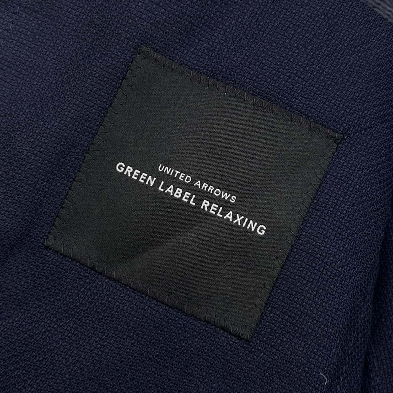 GREEN LABEL RELAXING グリーンレーベルリラクシング VITALE BARBERIS CANONICO イタリア製生地 2B テーラードジャケット 44/ネイビー メンズ