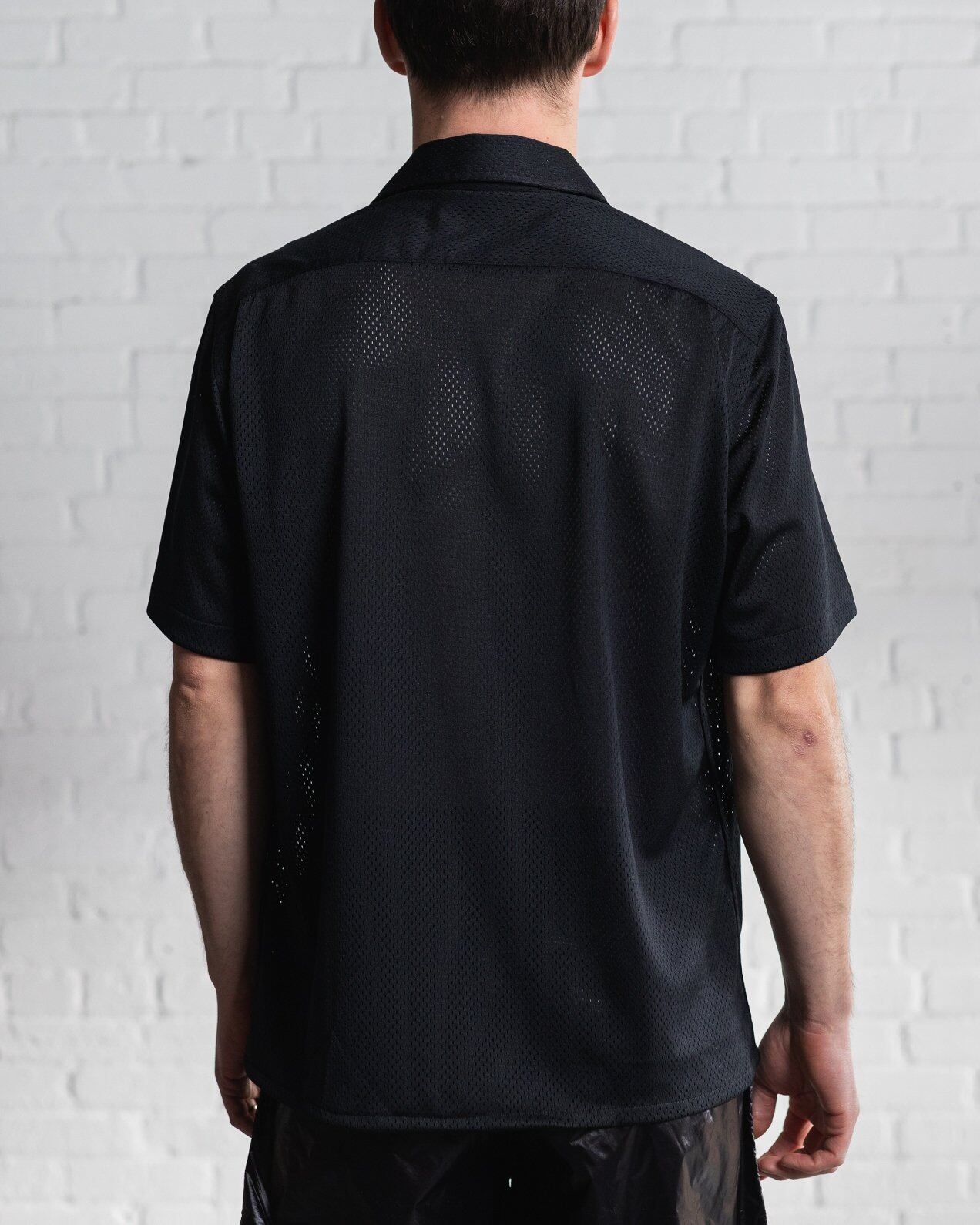 【RAISED BY WOLVES/レイズドバイウルブス】SPORTS MESH CAMP SHIRT 半袖シャツ / BLACK ブラック |  AnKnOWn LAB powered by BASE