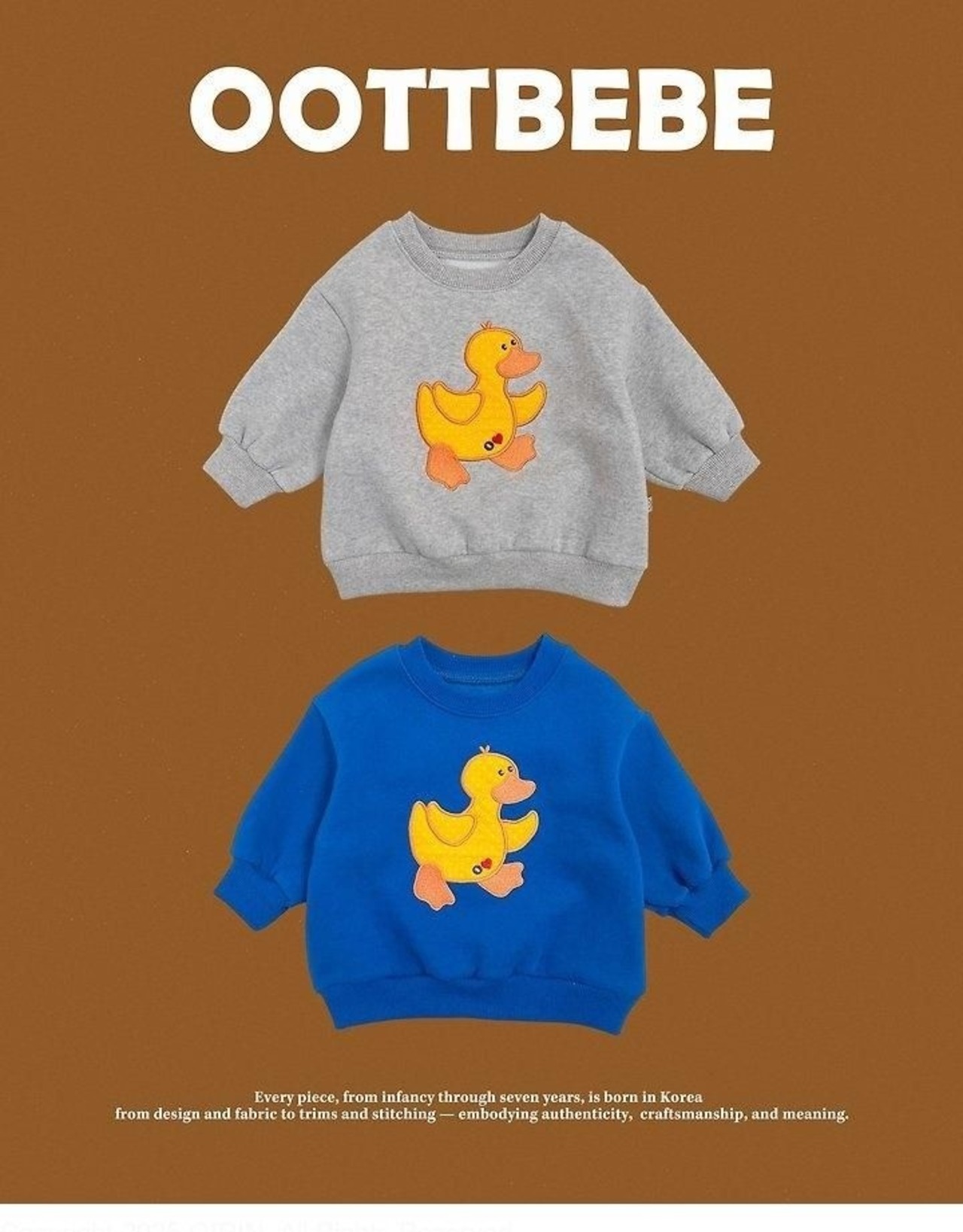 韓国子供服 / 26winter / oottbebe / アヒルトレーナー / ベビー&キッズ / 冬服 *XS~XL*