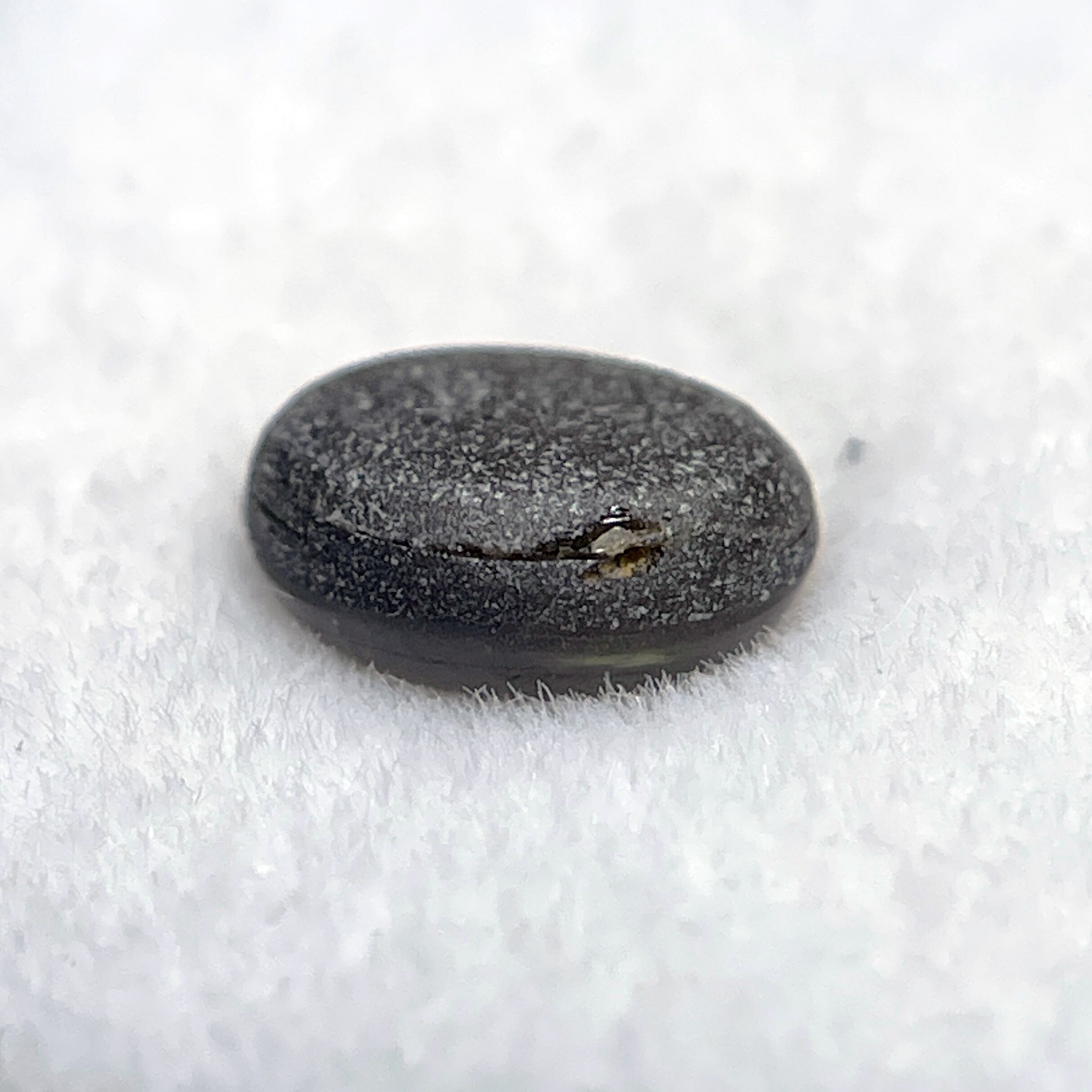 加工OK ブラックスターサファイア 1.33ct ルース オーバル カボション