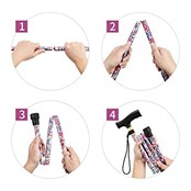 杖 女性用 つえ 折りたたみ杖 軽量 折り畳み杖 介護 杖 ステッキ おしゃれ 花柄 5段階調節 伸縮式 おりたたみつえ すこやかテッキ お洒落な杖 折り畳み 高齢者 男性用 老人用杖 敬老の日 母の日 ギフト プレゼント