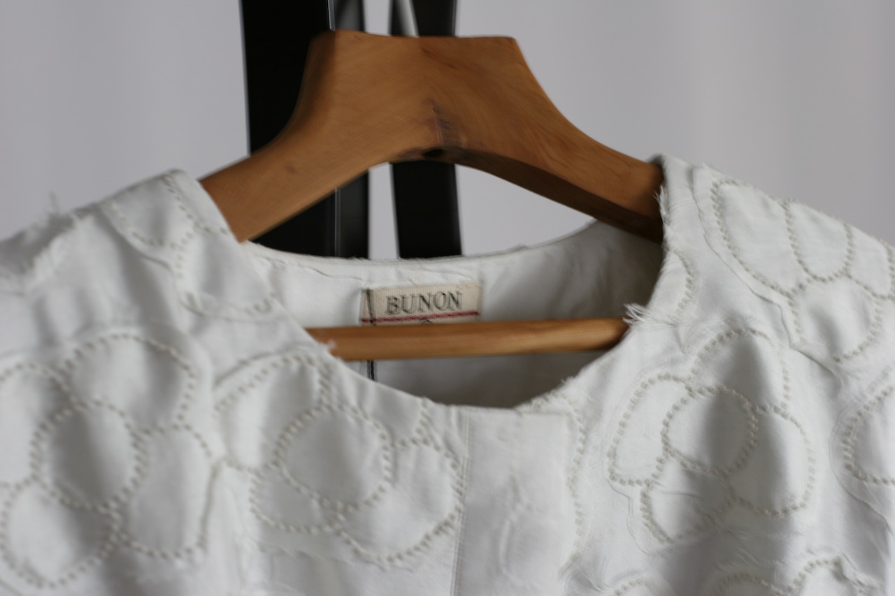 【BUNON】Khadi Silk Flower Quilting Blouson(BN2651)