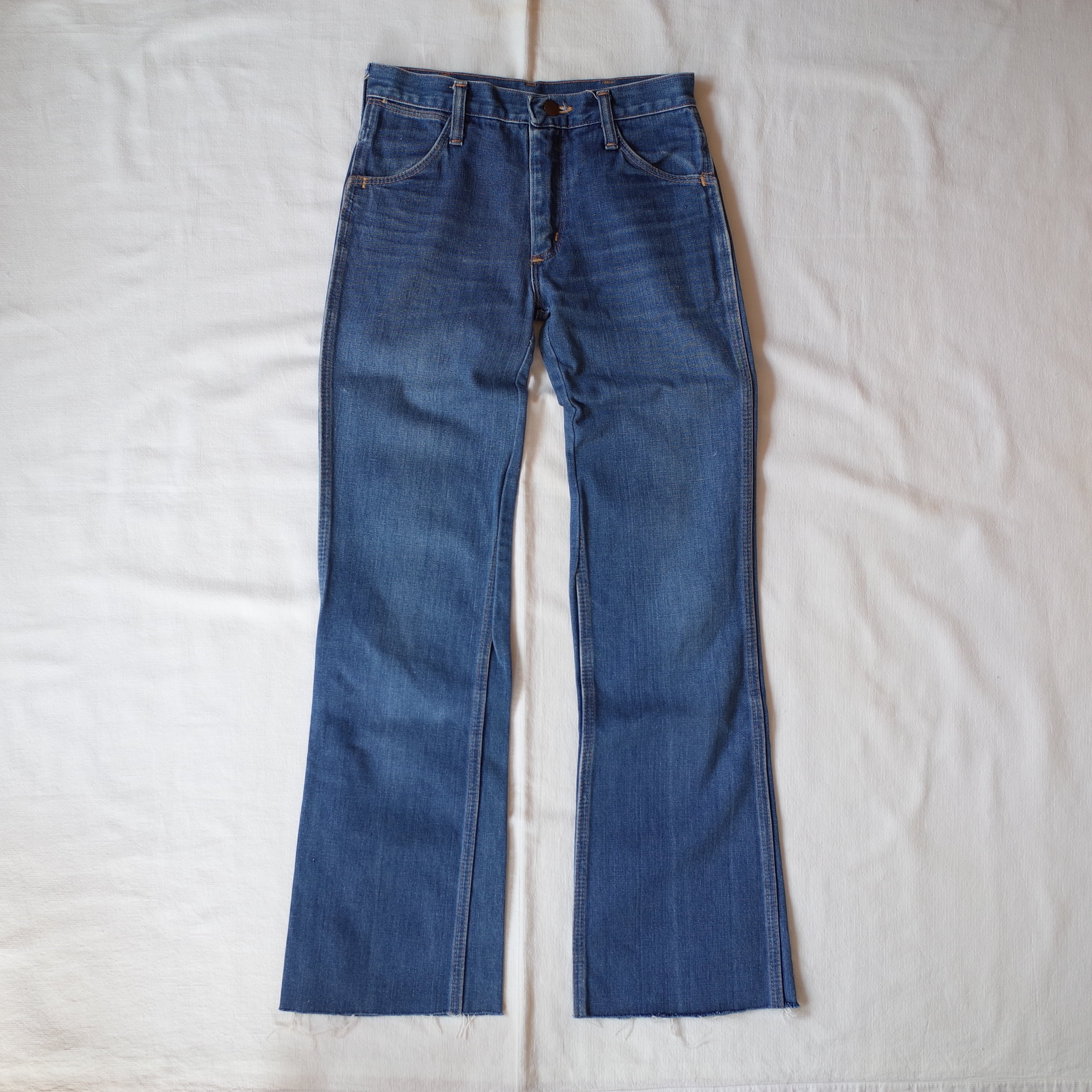 80s USA Wrangler cut off flare denim pants