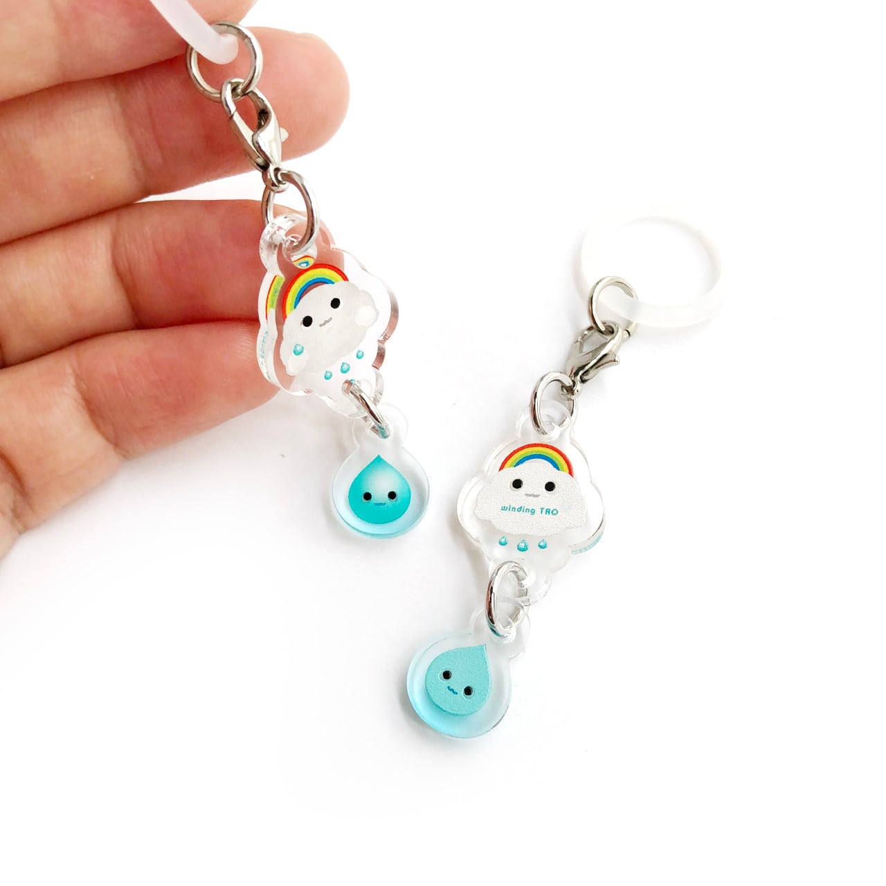 アンブレラマーカー［雲と虹としずく］傘の目印 チャーム