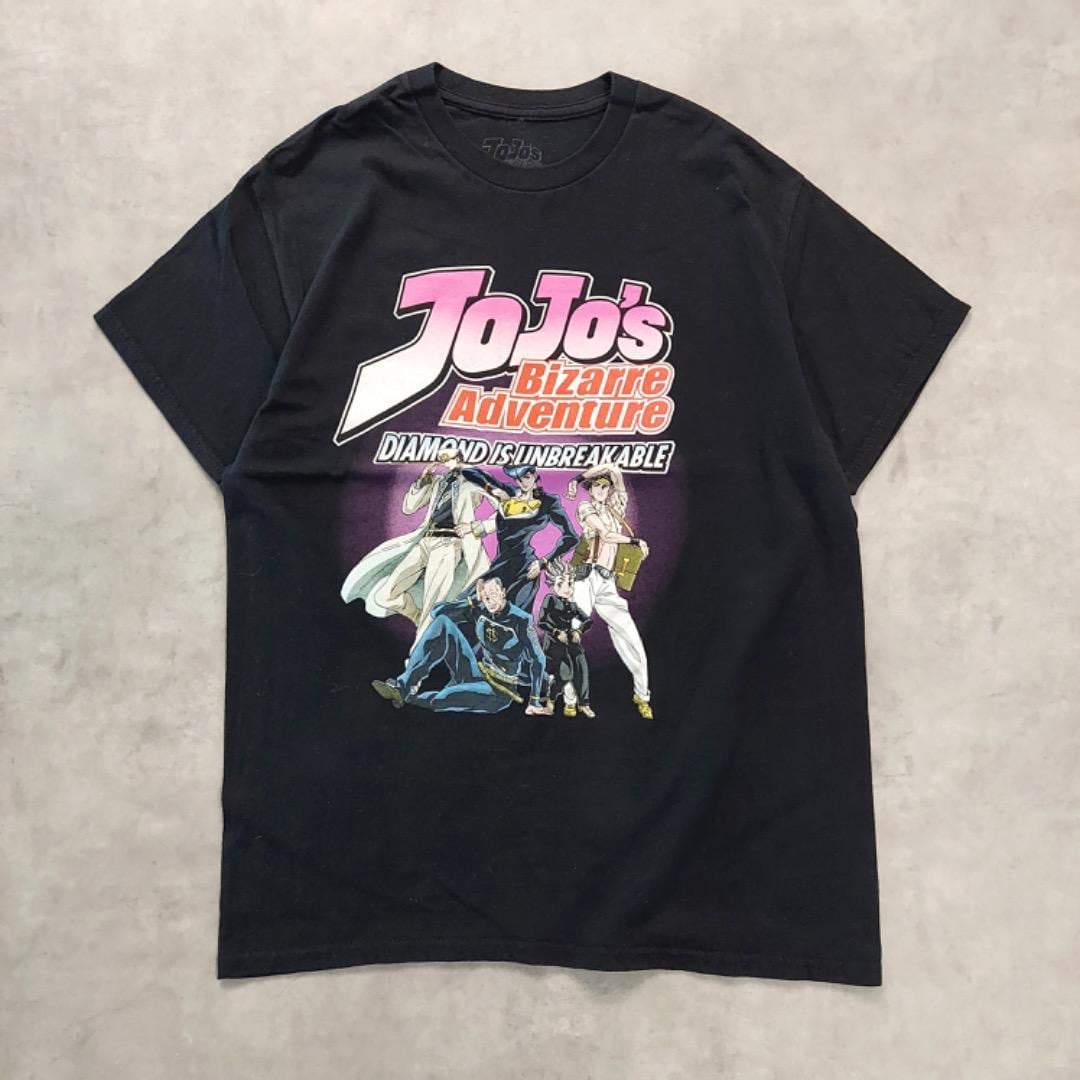 JOJO ジョジョの奇妙な冒険 プリントTシャツ アニメT M 黒 14262