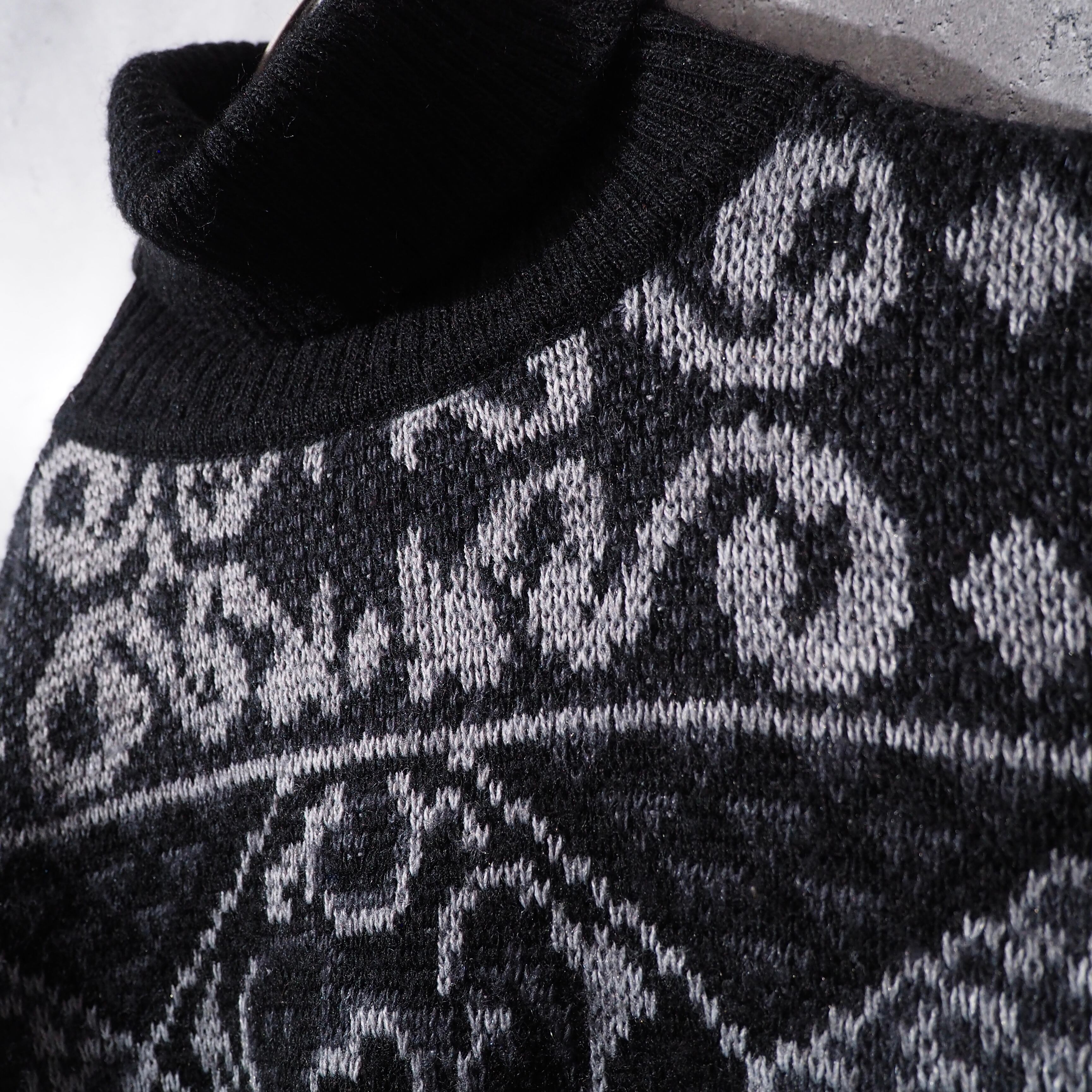 1980s " Made in Italy " vintage loose High neck knit