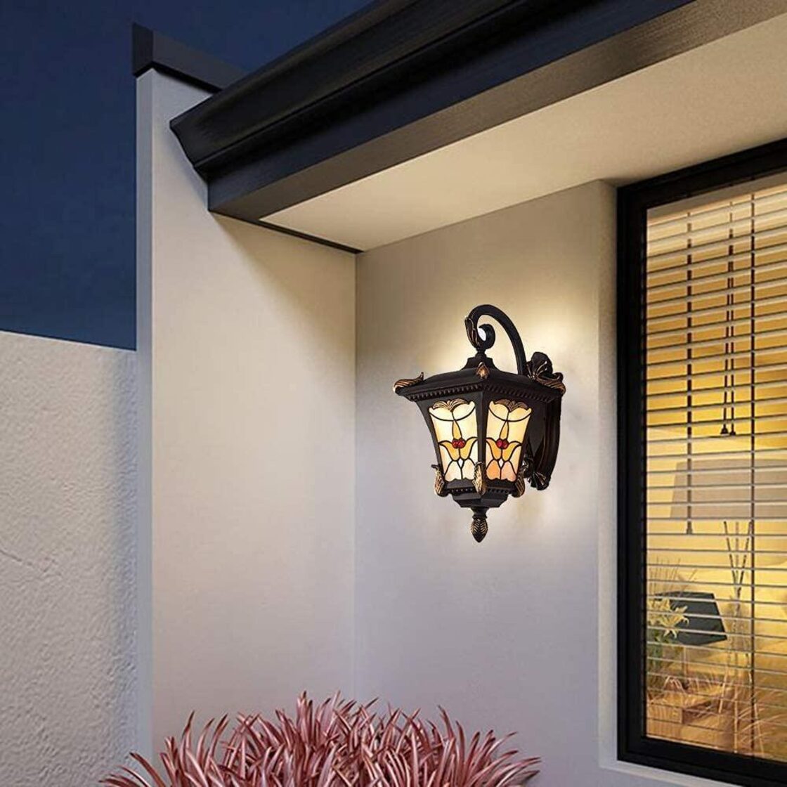 北欧風デザイン ポーチライト ステンドグラス 玄関照明 | Pay ID 