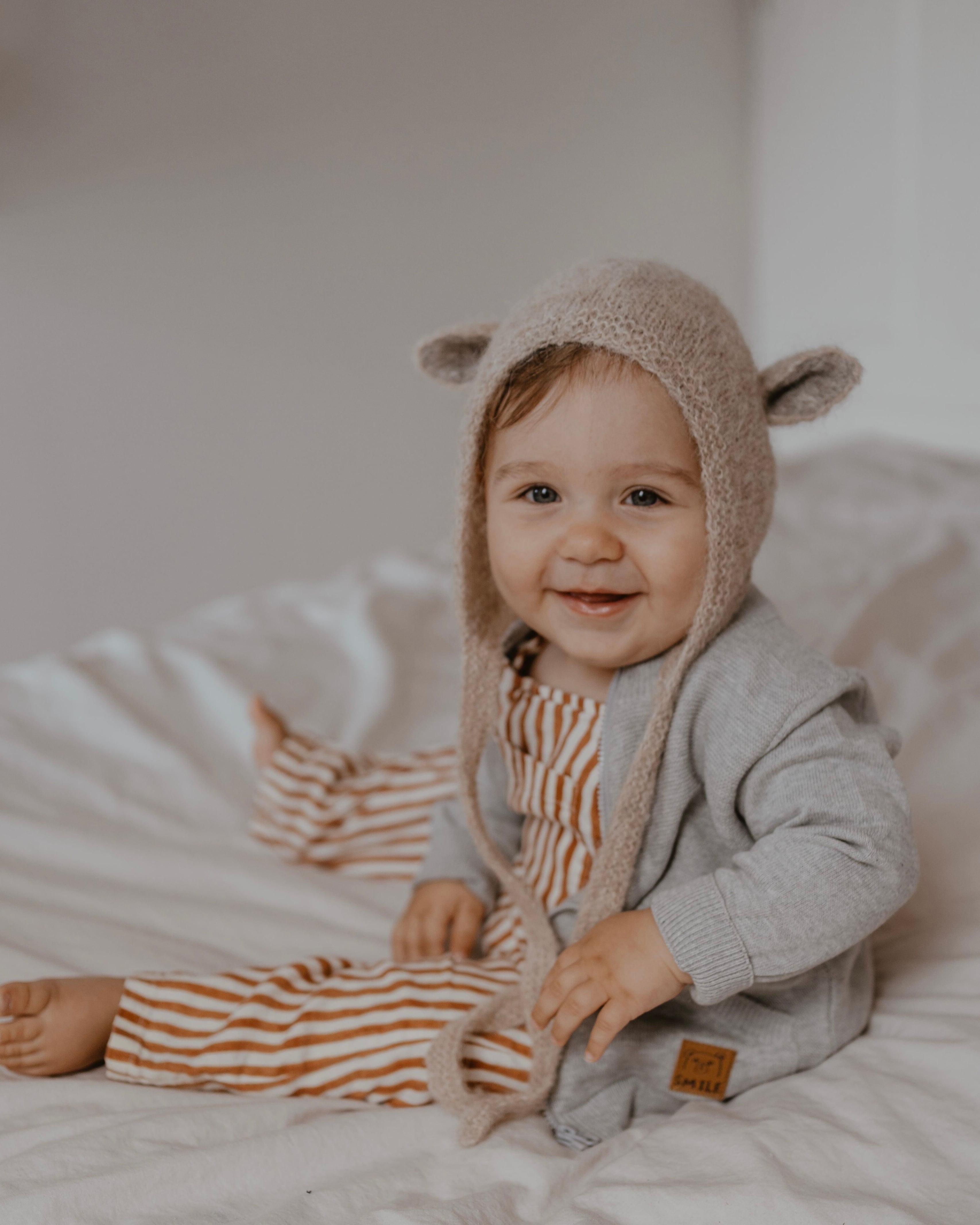 GANG OF KIDS】Fairy Hat Alpaca & Silk / Light Beige - 1-2y, 2-4y 