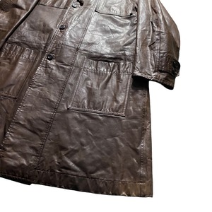 vintage MEN’S BIGI waxed leather coat