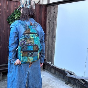 パッチワーク大容量リュック