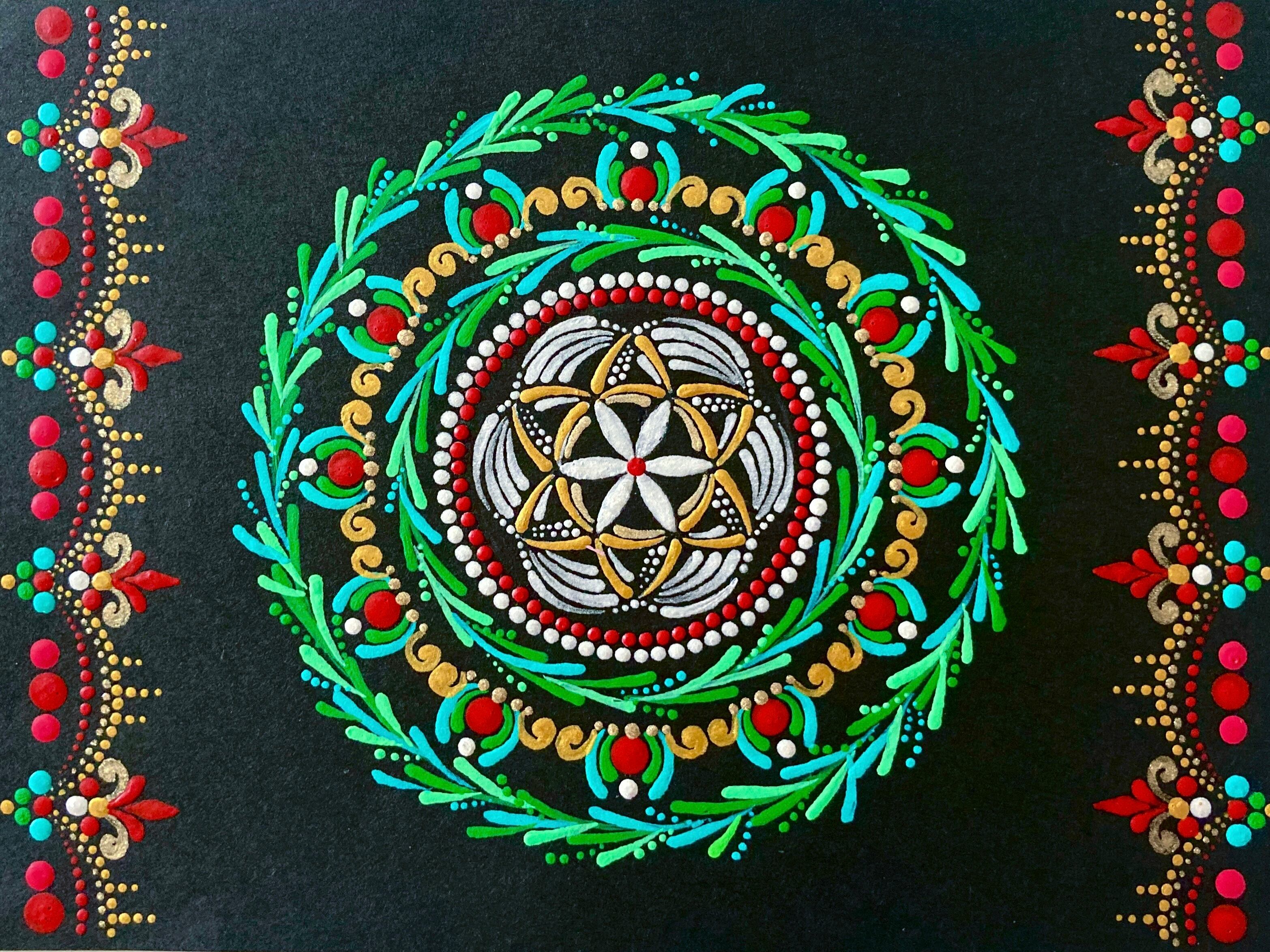 ドットマンダラ.ヒーリングアート 神聖幾何学 点描曼荼羅