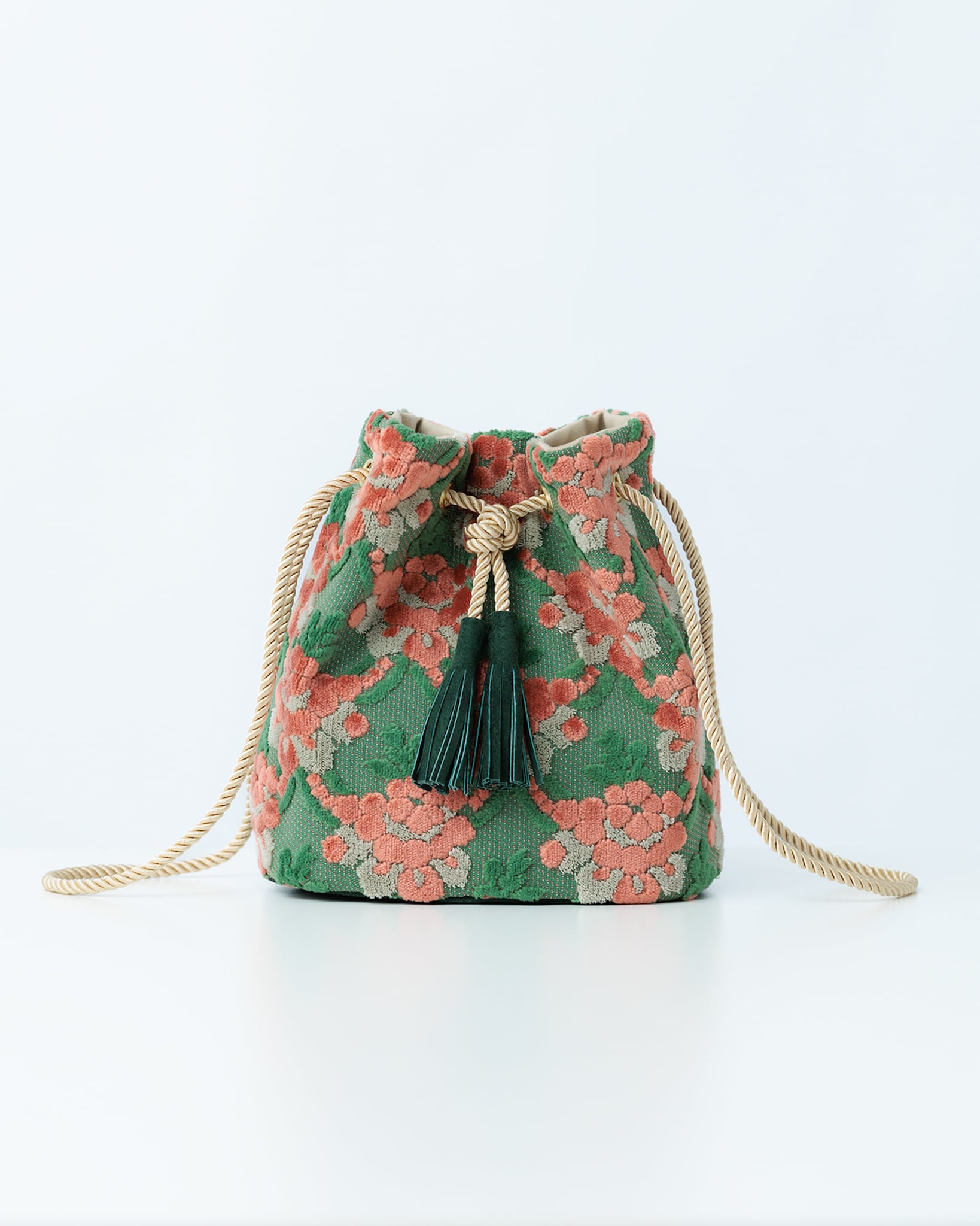 金華山巾着＜コーラルモスのマグノリア＞ | PUPU LAUKKU ププラウック