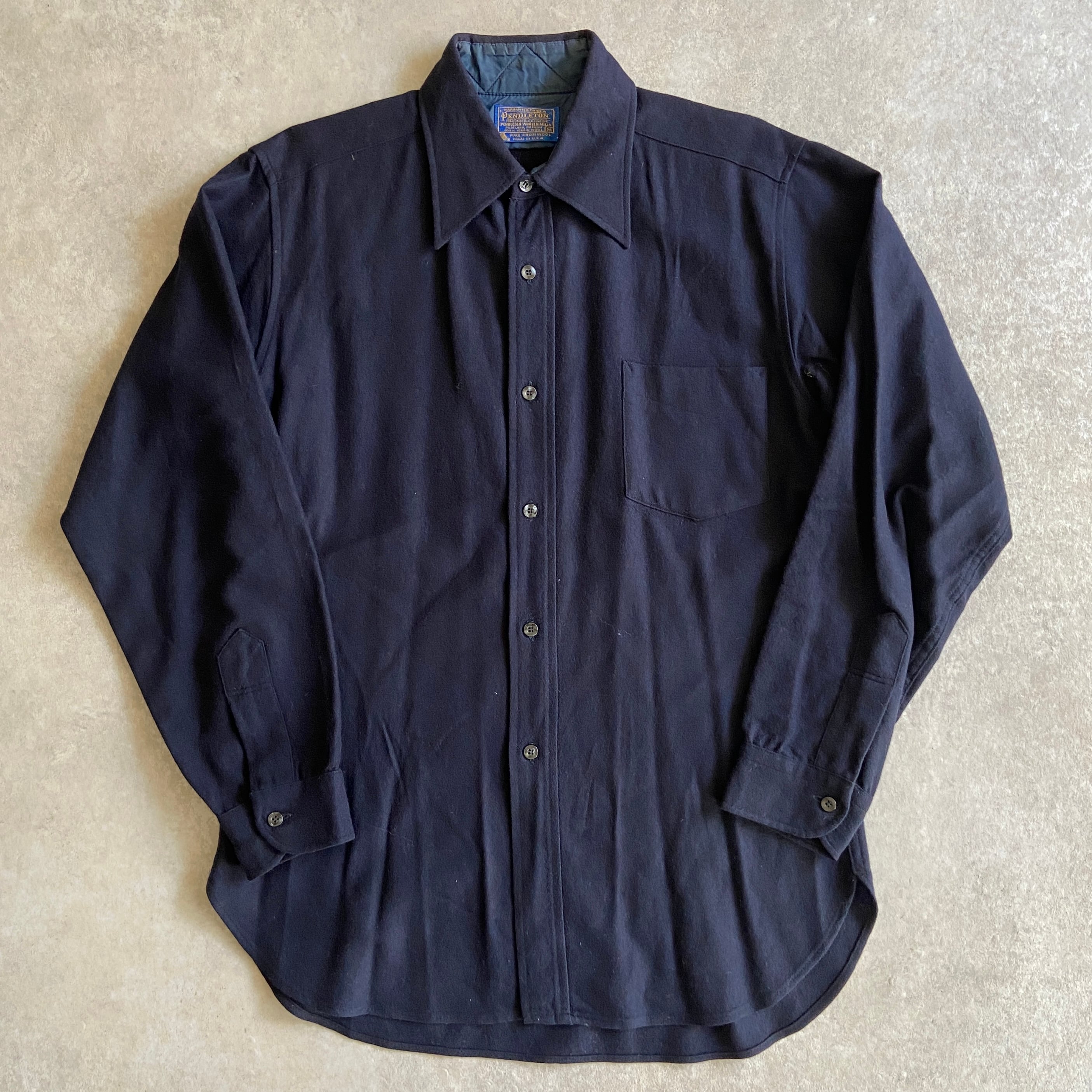 1970s PENDLETON Wool Shirt M Made in USA