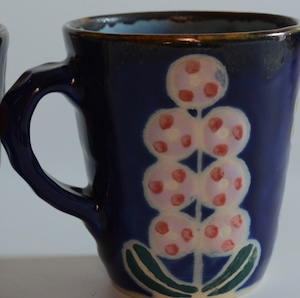 【やちむん 工房くばやー】Flower マグカップ