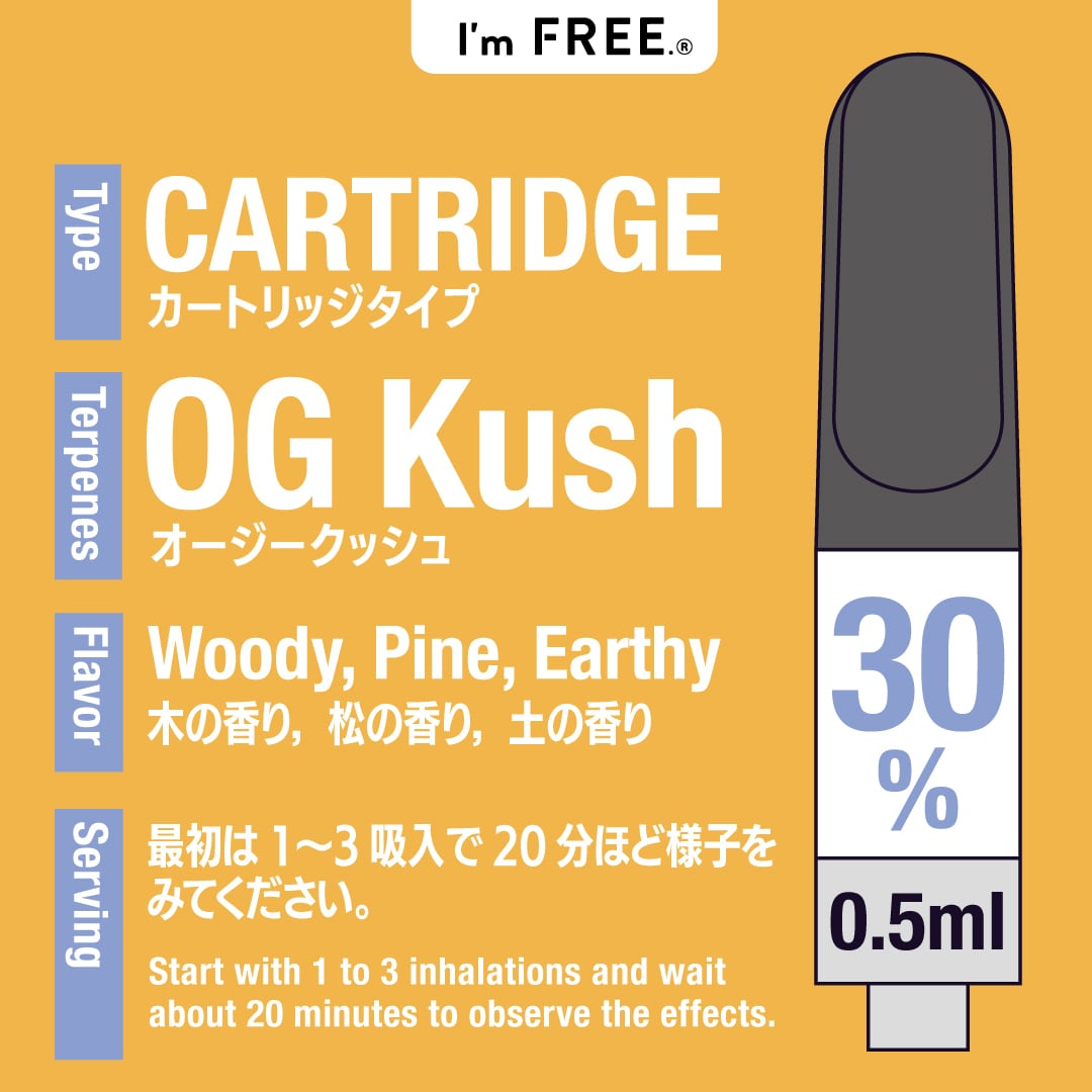 新】CBNP(トータル30%)カートリッジ【0.5ml】【OG Kush Special】 | I