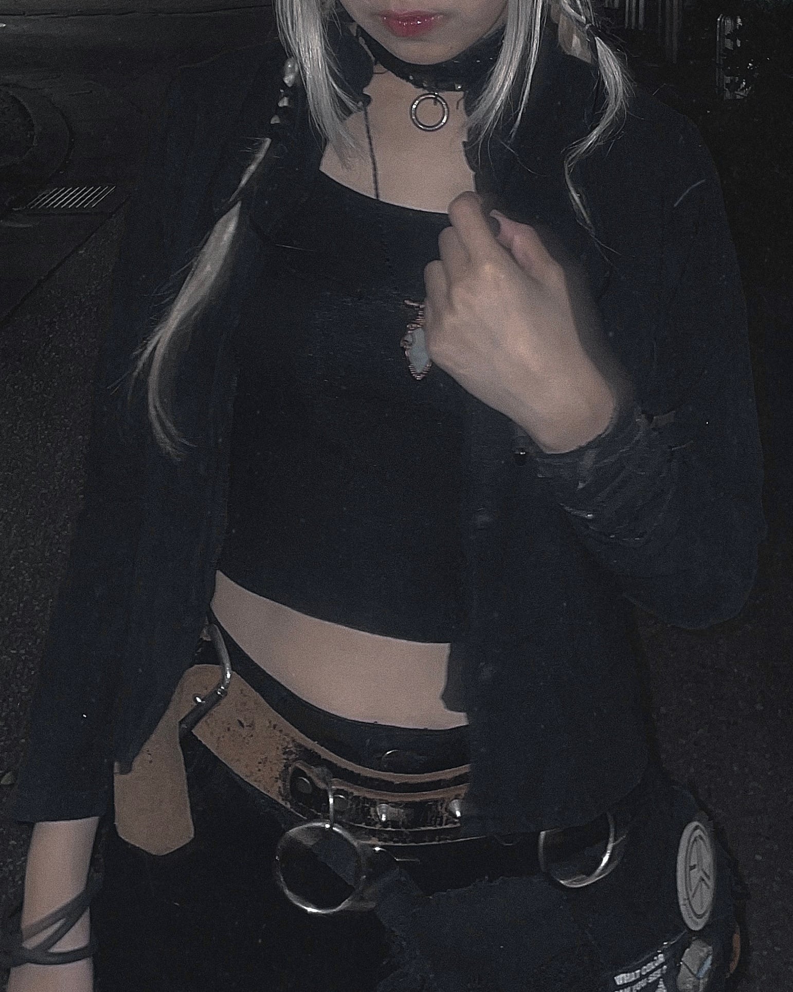 covered button black jacket