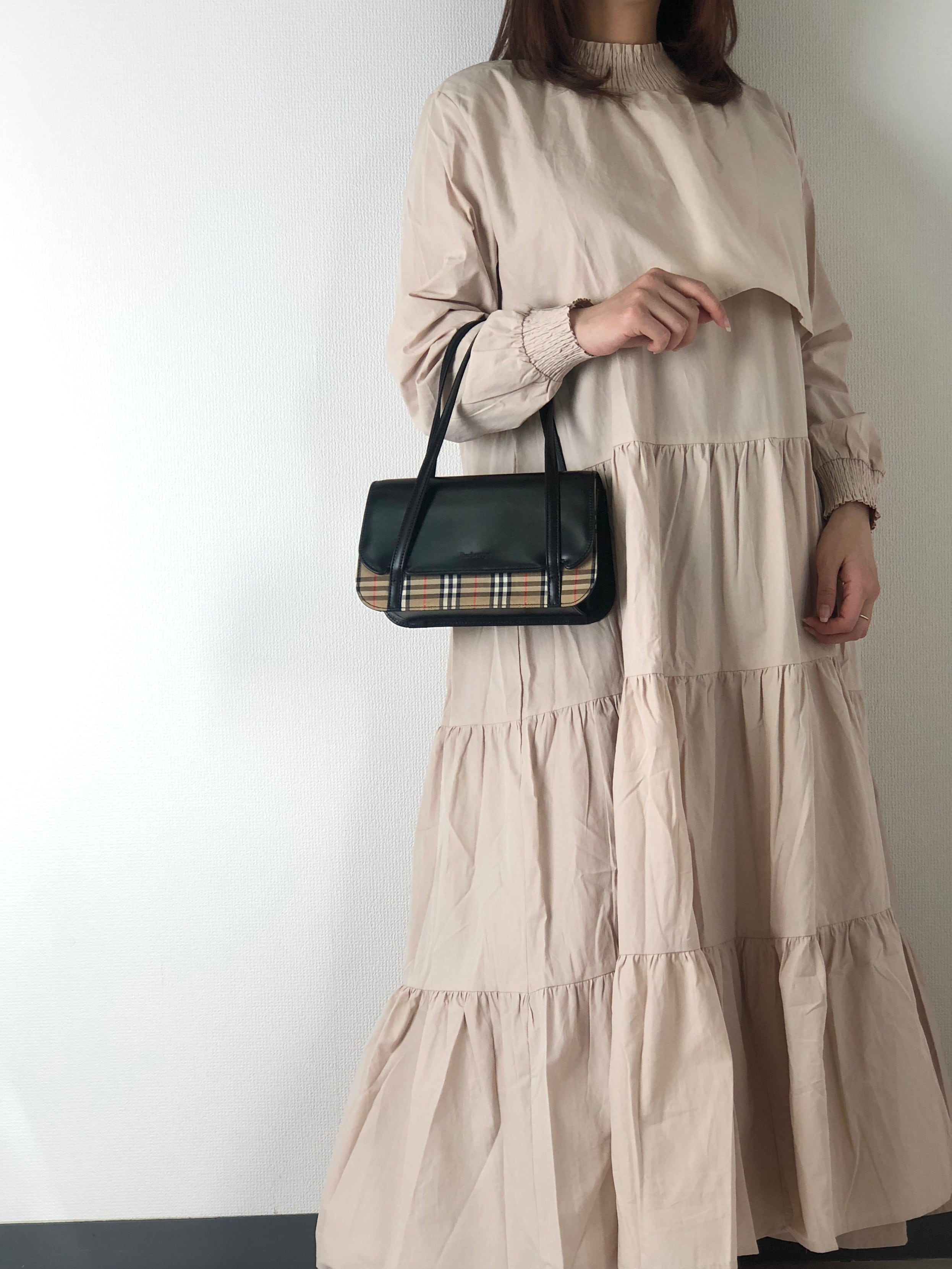 BURBERRY バーバリー ノバチェック ハンドバッグ ブラック ロゴ レザー