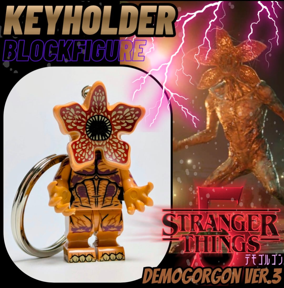 ★ブロックフィギュアキーホルダー ★ 【 Stranger Things ( ストレンジャーシングス ) 】デモゴルゴン ver.3 〚アメリカン雑貨 アメトイ〛