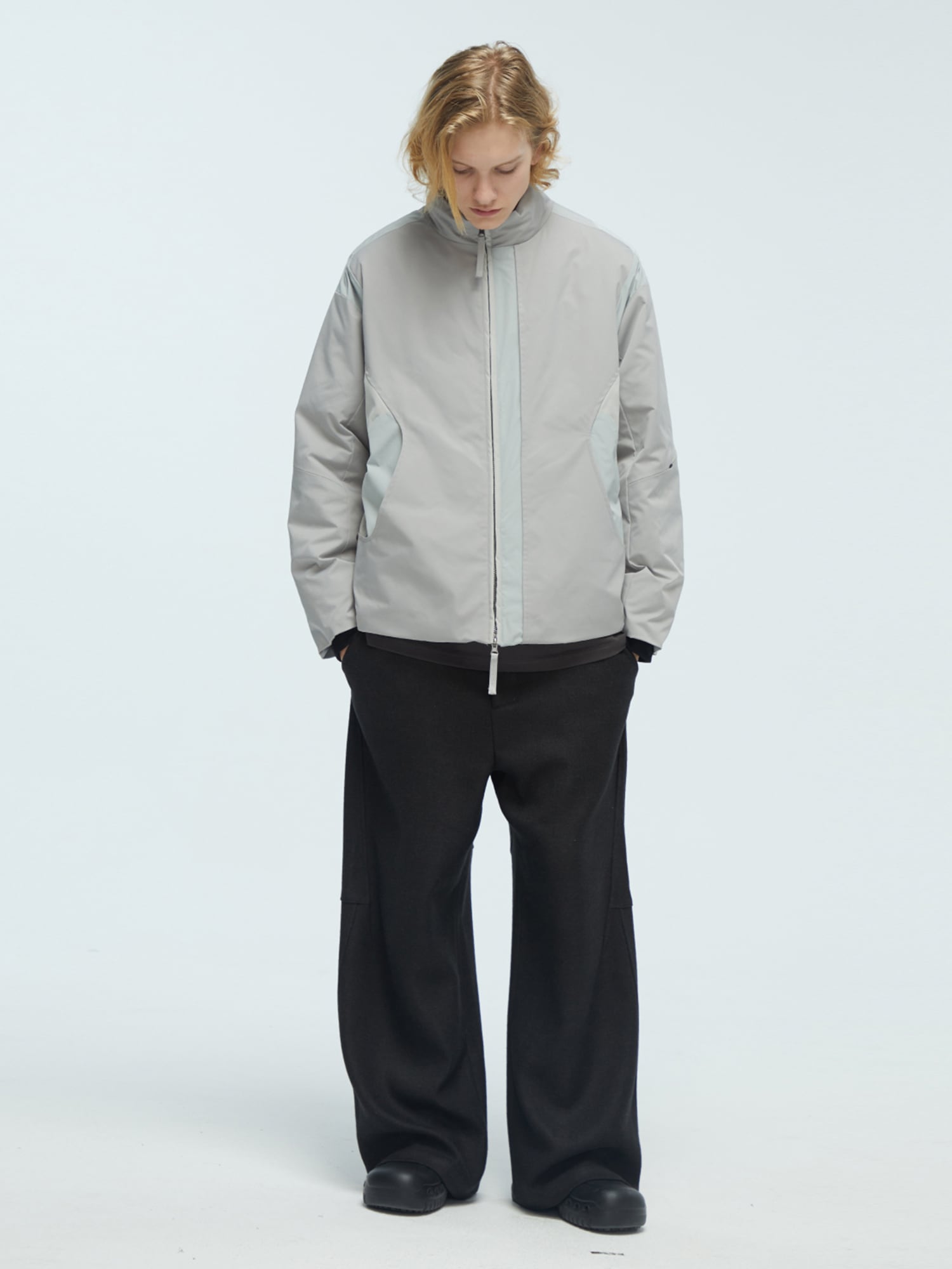 DECESOLO 23AW マルチカラースタンドカラーホワイトダックダウン