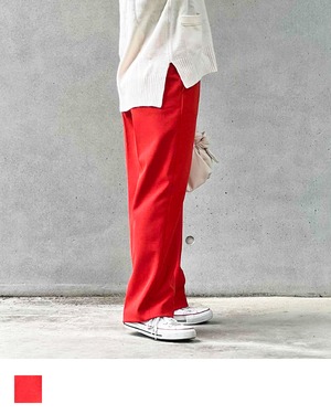 【SALE / 返品不可】スターボタン付きストレートパンツ【手洗い可 / 日本製 】