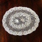 レースドイリー　オーバル型　 置物敷き　テーブルセンター　 12clau29-3