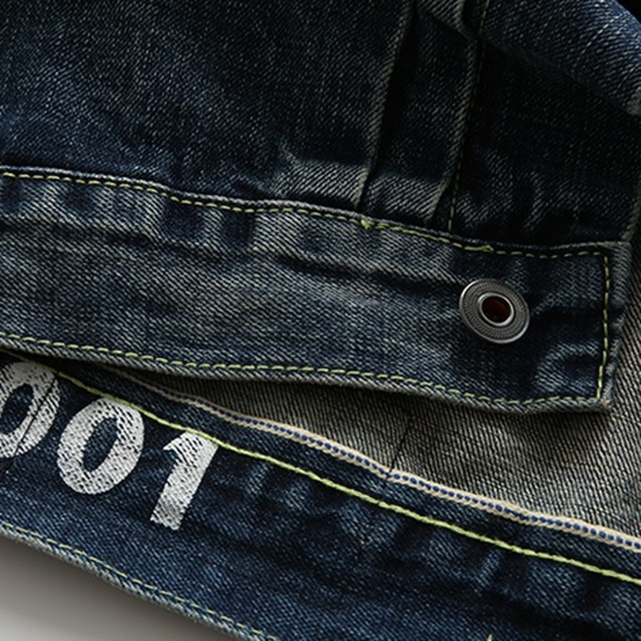 Denim Fabric Button Front Long Sleeve Shirt ◇H0506