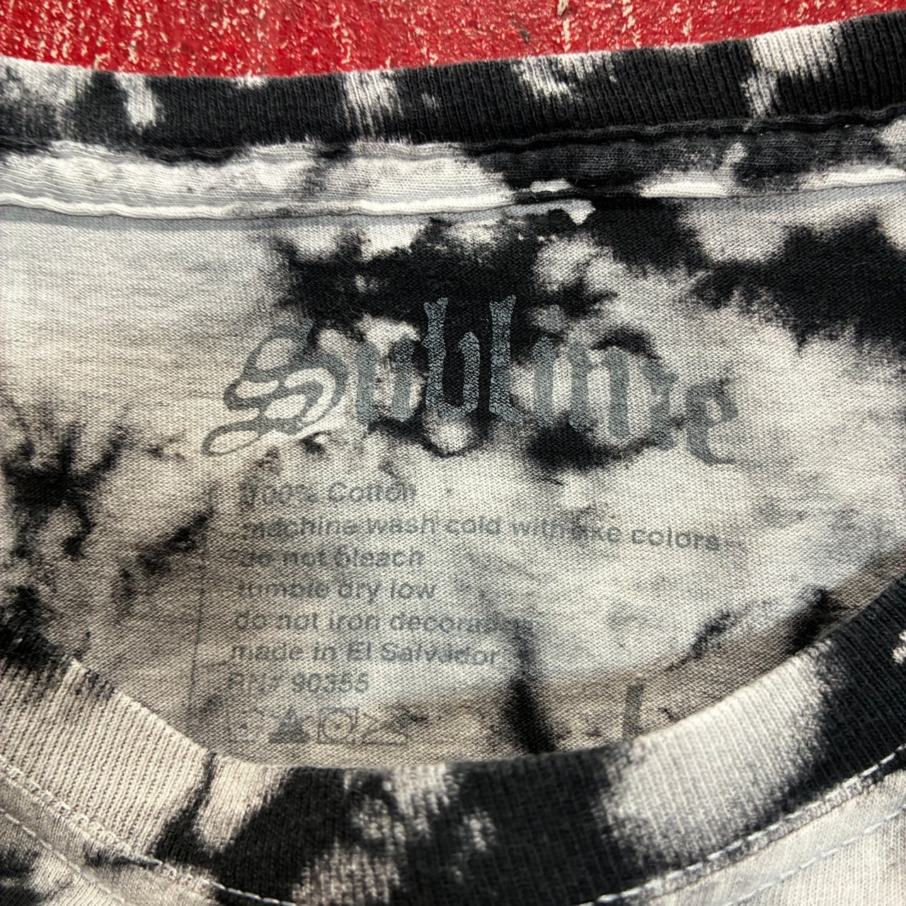 SUBLIME タイダイ染　バンドTシャツ　黒×グレー　サブライム