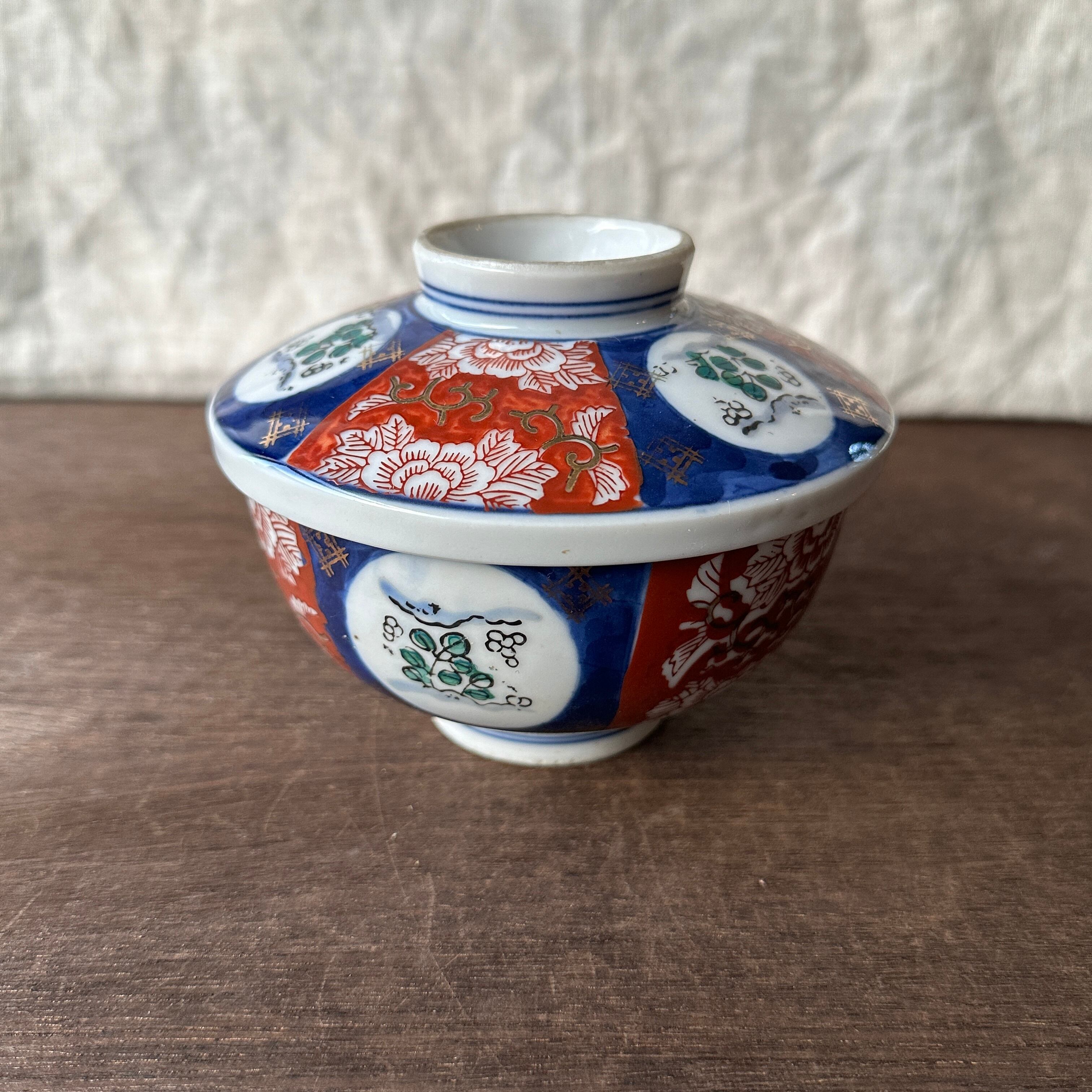 レトロな牡丹の茶碗 | むかしのうつわ 迦史庵