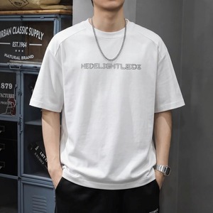 バックレザータグアクセント グラフィックTシャツ 2カラー 11367